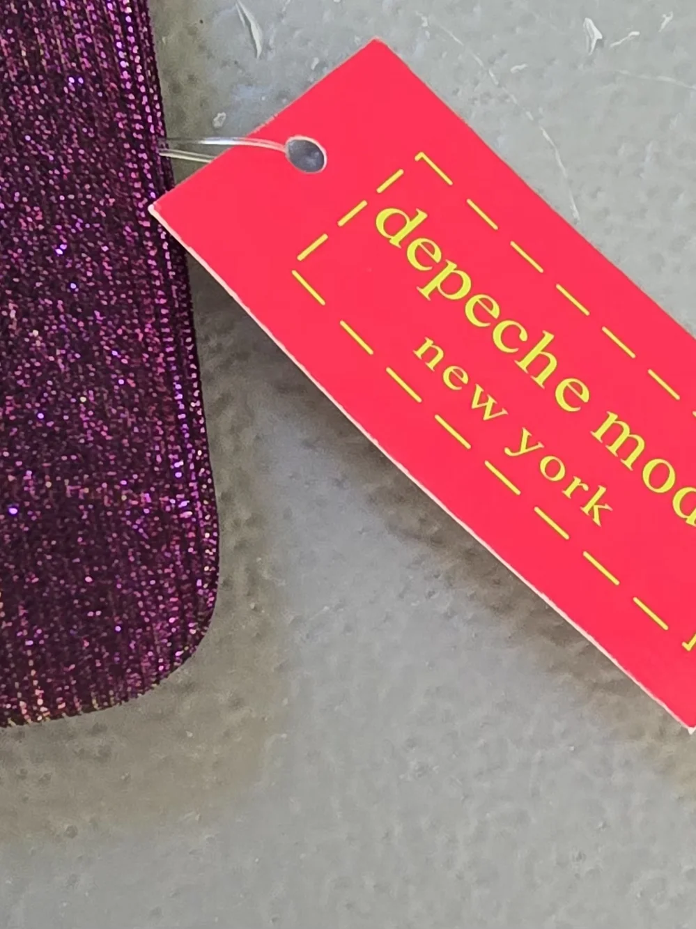 NWT Depeche Mode New York Purple Metallic Clutch Glitter Wallet Clutch 7x4